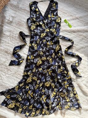 🌿 NWT Sam Edelman Floral Midi Dress Size 4 | Cottagecore Romantic Wedding Guest